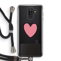 Hartje: Samsung Galaxy J8 (2018) Transparant Hoesje met koord
