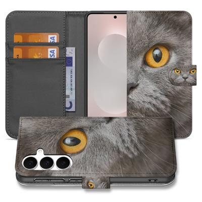 Telefoonhoesje Pasjes Samsung Galaxy S25 FE Britse Korthaar Magnetisch Telefoonhoesje Pasjes Samsung Galaxy S25 FE Britse Korthaar Magnetisch