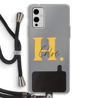 Amber Script: OnePlus 9 Transparant Hoesje met koord