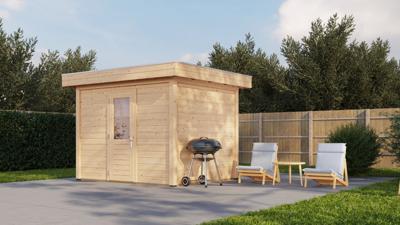 Lugarde Select Modern tuinhuis Amsterdam 300x250cm - Onbehandeld- Plat dak- - Lugarde Select