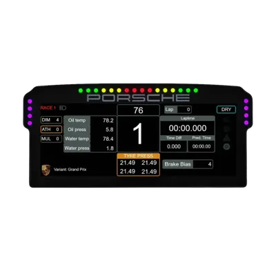 GRID Engineering Porsche 911 GT3 Cup Dashboard Display Unit