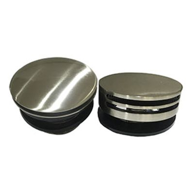 Badafvoer Wiesbaden Caral | Knop/Plug | Excl.Waste voor badplug overloop combinatie | Geborsteld staal