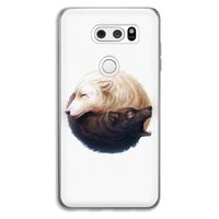 Yin Yang Wolves: LG V30 Transparant Hoesje