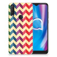 Alcatel 1S (2020) TPU bumper Zigzag Multi Color