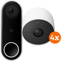 Google Nest Doorbell Wired + Google Nest Cam 4-pack - thumbnail