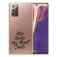 Samsung Note 20 | Siliconen hoesje | met naam Heart Smile