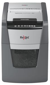 Rexel Optimum AutoFeed+ 90X Papierversnipperaar 90 vellen Cross cut 4 x 28 mm P-4 34 l Ook geschikt voor Paperclips, Nietjes, Creditcards