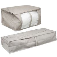 Set van 2x opberghoezen/beschermhoezen beige