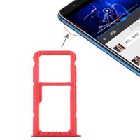 SIM-kaart lade + SIM-kaart lade/micro SD-kaart lade voor Huawei Honor Play 7X (rood)