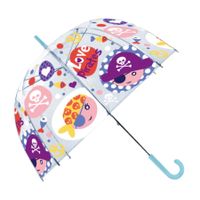 Kinder paraplu transparant Love Pirates 48 cm   - - thumbnail