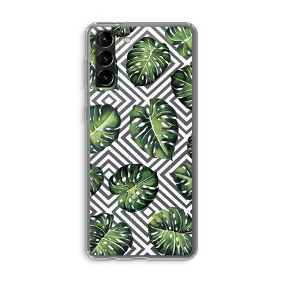 Geometrische jungle: Samsung Galaxy S21 Plus Transparant Hoesje