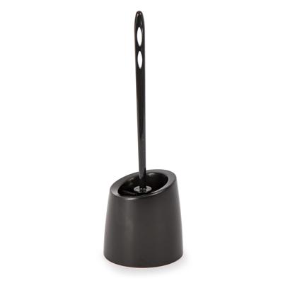 Wc Borstel - met houder - zwart - kunststof - toiletborstel - 37 cm
