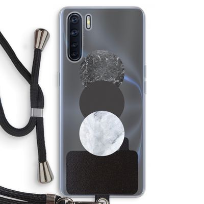 Marmeren cirkels: Oppo A91 Transparant Hoesje met koord