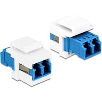 Delock 86357 Keystone Module LC Duplex female naar LC Duplex female blauw/wit