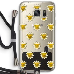Leeuwenkoppen: Samsung Galaxy S7 Transparant Hoesje met koord
