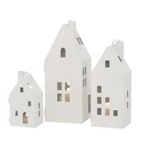 Boltze Home Lantaarnset a 3 stuks in huis model wit