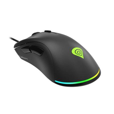 Muis Genesis NMG-1713 Zwart 6400 dpi (1 Stuks)