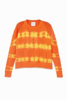 Etnische gebreide trui met vervaagd effect - ORANGE - S