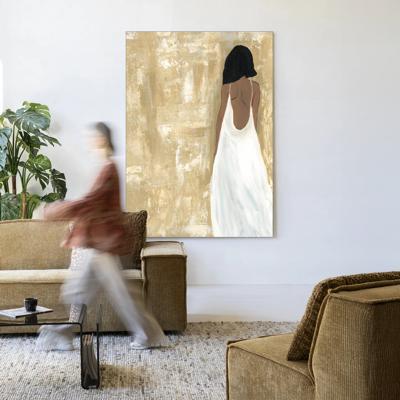 Urban Cotton Wandkleed 'She Opened Her Heart' 145 x 190cm in Frame - black