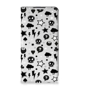 Mobiel BookCase Samsung Galaxy S22 Plus Silver Punk