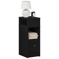 Nachtkastjes 2 st met lade 25x31x66 cm zwart