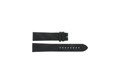 Horlogeband Burberry BU9030 Leder Zwart 20mm