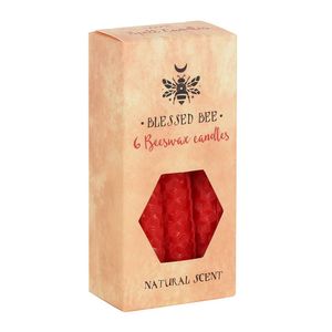 Bijenwas Spell Kaarsen (Rood - 6 kaarsen)