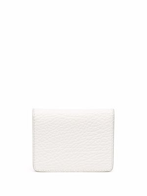 Maison Margiela porte-cartes en cuir à coutures signature - Blanc