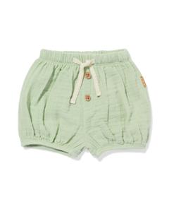 HEMA Newborn Korte Broek Mousseline Groen (groen)