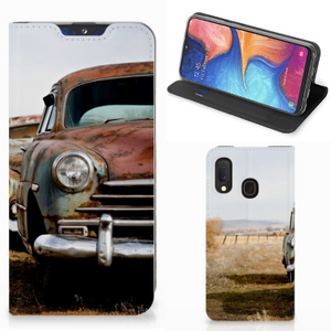 Samsung Galaxy A20e Stand Case Vintage Auto