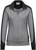 Hakro 277 Women's sweat jacket Contrast MIKRALINAR® - Titanium/Anthracite - M