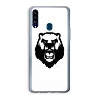 Angry Bear (white): Samsung Galaxy A20s Transparant Hoesje Angry Bear (white): Samsung Galaxy A20s Transparant Hoesje