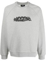 A.P.C. sweat à logo imprimé - Gris - thumbnail