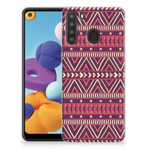 Samsung Galaxy A21 TPU bumper Aztec Paars