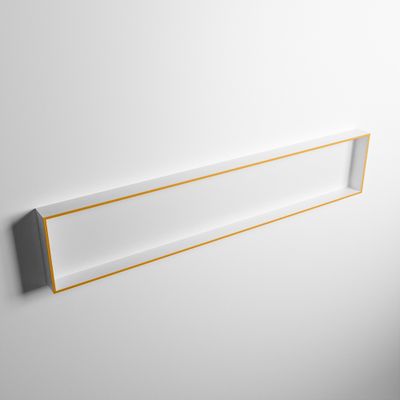 MONDIAZ EASY Nis 149,5x29,5cm in solid surface kleur Ocher | Talc. 1 vak geschikt voor in- of opbouw