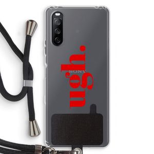 Ugh: Sony Sony Xperia 10 III Transparant Hoesje met koord