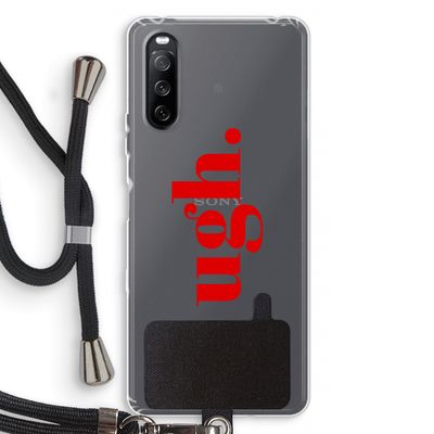 Ugh: Sony Sony Xperia 10 III Transparant Hoesje met koord