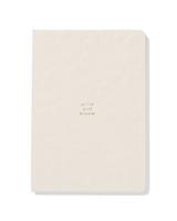 HEMA Notitieboek A5 gelinieerd bloem (beige)