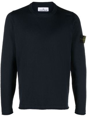 Stone Island pull à patch logo - Bleu