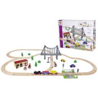 Eichhorn Houten trein Spoorbaan met brug 100006204 - thumbnail