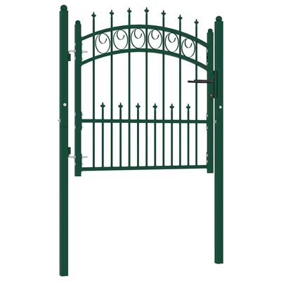 Poort met speerpunten 100x100 cm staal groen