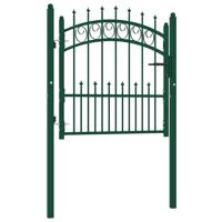 Poort met speerpunten 100x100 cm staal groen