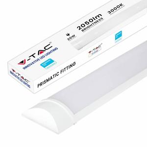 V-TAC VT-8-20-N Witte LED TL-beslag - Prismatisch - Samsung - IP20 - 20W - 2050 Lumen - 3000K -