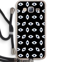 Eyes pattern: Samsung Galaxy J3 (2016) Transparant Hoesje met koord