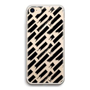 Zwarte vegen: iPhone 7 Transparant Hoesje
