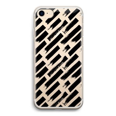 Zwarte vegen: iPhone 7 Transparant Hoesje