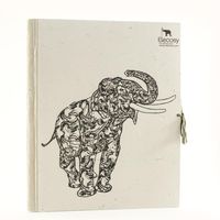 Schetsboek Large met Zwarte Bladzijden Olifant Schetsboek Large met Zwarte Bladzijden Olifant