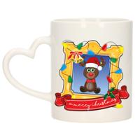 Kerst cadeau koffiemok - kerst rendier - multi - 300 ml - keramiek