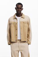 Spijkerjack met contrast - BROWN - XL