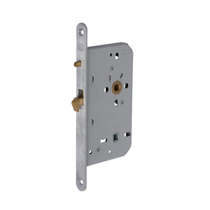 Nemef 624 Schuifdeurslot | DM60mm | WC72mm | krukgat 8mm | voorplaat RVS 24x235mm rechthoekig | messing haakschoot verend | DR 1+2+3+4 - 9062477650